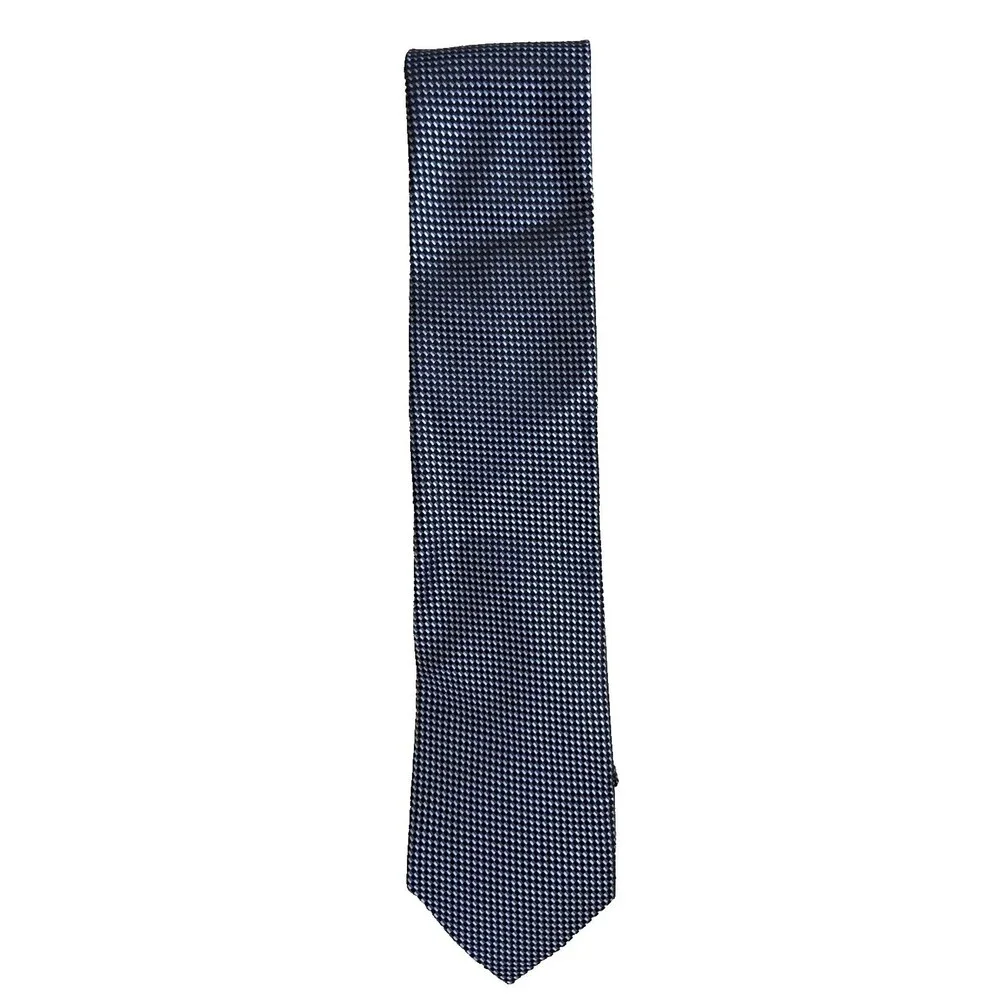 Michael Kors Neck Tie, Blue, Light Blue, Geometric Pattern, 100% Silk